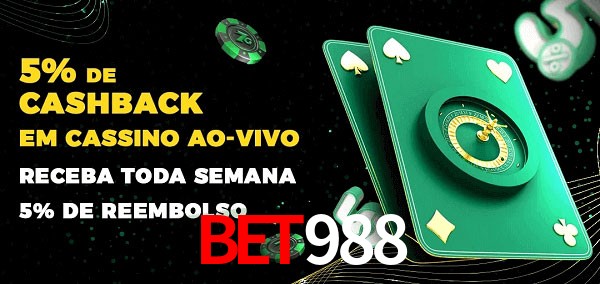Promoções do cassino ao Vivo bet988